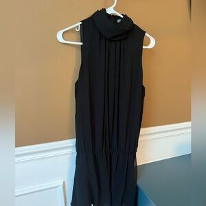 ZARA Basics Black Turtleneck Sleeveless Romper Size Large